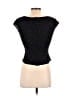 BIEFF BASIX 100% Silk Black Short Sleeve Top Size 6 - photo 2