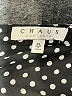 Chaus Polka Dots Black Sleeveless Blouse Size XL - photo 4