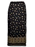 Coldwater Creek 100% Polyester Paisley Black Formal Skirt Size XL - photo 2