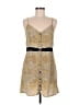 Cope 100% Polyester Paisley Gold Casual Dress Size M - photo 1