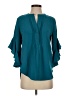 Vince Camuto 100% Polyester Teal 3/4 Sleeve Blouse Size XS - photo 1