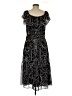 City Chic 100% Polyester Paisley Black Casual Dress Size 8 - photo 2