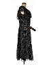 City Chic 100% Polyester Paisley Black Casual Dress Size 8 - photo 4