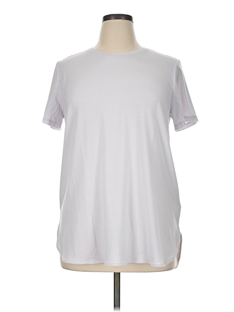 Pre-owned Lands' End Short Sleeve T-shirt In Silver