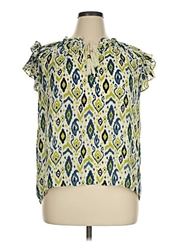 Rose + Olive Sleeveless Blouse (view 1)