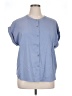 Splendid Blue Short Sleeve Blouse Size XL - photo 1