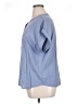 Splendid Blue Short Sleeve Blouse Size XL - photo 5