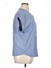 Splendid Blue Short Sleeve Blouse Size XL - photo 4