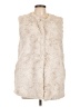Dylan 100% Polyester Ivory Faux Fur Vest Size L - photo 1