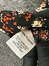 Lulus 100% Polyester Brown Black Long Sleeve Blouse Size S - photo 8