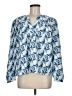 Treasure & Bond 100% Polyester Blue Long Sleeve Blouse Size M - photo 1
