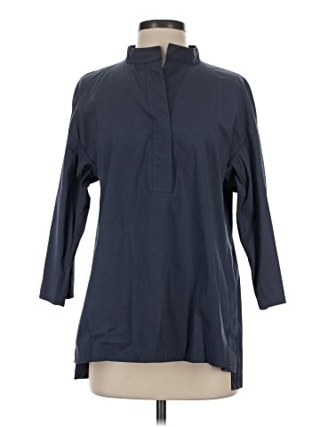 Lafayette 148 New York 3/4 Sleeve Button-Down Shirt (view 1)