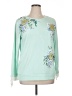 St. John's Bay Floral Teal Sweatshirt Size XL - photo 1