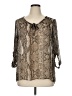 IZOD Brown 3/4 Sleeve Blouse Size XL - photo 1