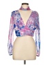 Zara Purple Long Sleeve Blouse Size L - photo 1
