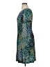 Connected Apparel Print Green Casual Dress Size 14 - photo 5