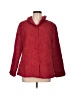 Winter Silks 100% Polyester Damask Floral Paisley Solid Red Jacket Size L - photo 1
