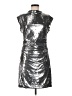 MICHAEL Michael Kors 100% Polyester Metallic Silver Cocktail Dress Size M - photo 1