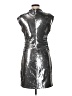 MICHAEL Michael Kors 100% Polyester Metallic Silver Cocktail Dress Size M - photo 2