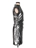 MICHAEL Michael Kors 100% Polyester Metallic Silver Cocktail Dress Size M - photo 4