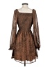 Newbury Kustom 100% Polyester Animal Print Brown Cocktail Dress Size S - photo 2