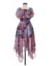 Rabbit Rabbit Rabbit Designs 100% Polyester Paisley Blue Cocktail Dress Size 6 - photo 1