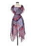 Rabbit Rabbit Rabbit Designs 100% Polyester Paisley Blue Cocktail Dress Size 6 - photo 2