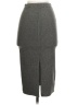 Zara Solid Gray Casual Skirt Size S - photo 2