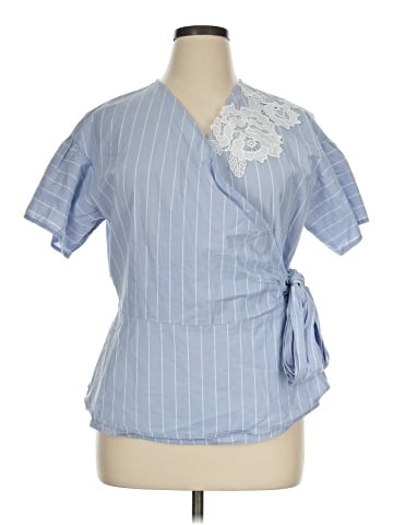 New York & Company Short Sleeve Blouse (view 1)