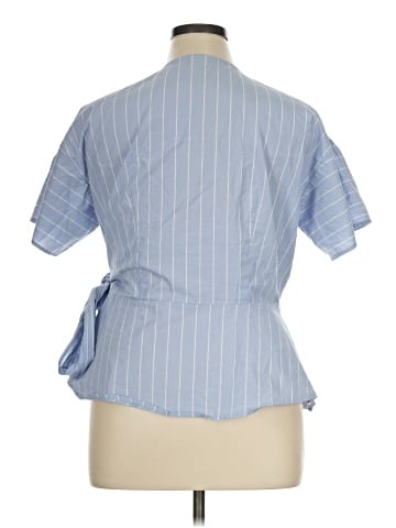 New York & Company Short Sleeve Blouse (view 2)