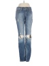 Express Jeans Hearts Blue Jeans Size 0 - photo 1