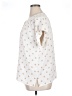 Ann Taylor 100% Polyester Polka Dots Ivory Short Sleeve Blouse Size XL - photo 5