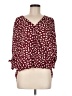 West Kei 100% Polyester Burgundy 3/4 Sleeve Blouse Size M - photo 1