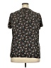 Fun2Fun Floral Black Short Sleeve Blouse Size XXL - photo 2