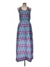 Blue Rain Print Blue Casual Dress Size L - photo 1