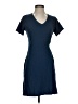 Lev Apparel 100% Cotton Solid Blue Casual Dress Size XS - photo 1