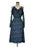 MICHAEL Michael Kors Paisley Blue Cocktail Dress Size M - photo 1