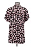 CAbi 100% Polyester Floral Pink Short Sleeve Blouse Size S - photo 2