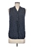 Fun2Fun 100% Rayon Polka Dots Blue Sleeveless Button-Down Shirt Size M - photo 1