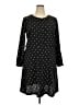 Ann Taylor LOFT 100% Polyester Polka Dots Black Casual Dress Size 18 - photo 1
