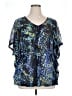 Apt. 9 100% Nylon Blue Short Sleeve Blouse Size 1X - photo 1