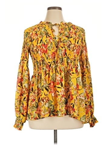 Rose + Olive Long Sleeve Blouse (view 1)