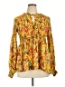 Rose + Olive 100% Polyester Yellow Long Sleeve Blouse Size XL - photo 1