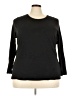 Just My Size Black 3/4 Sleeve Top Size 3X Plus - photo 1
