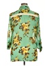Kut from the Kloth 100% Polyester Floral Green 3/4 Sleeve Blouse Size XL - photo 2