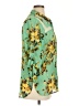 Kut from the Kloth 100% Polyester Floral Green 3/4 Sleeve Blouse Size XL - photo 4