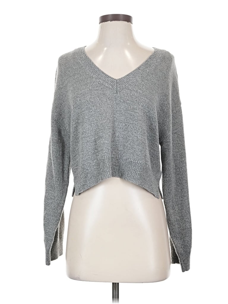 Pre-owned Divided By H&m Long Sleeve T-shirt In Gray