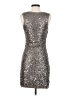Max Studio 100% Nylon Metallic Silver Cocktail Dress Size S - photo 2