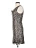 Max Studio 100% Nylon Metallic Silver Cocktail Dress Size S - photo 5