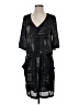 Collective Concepts 100% Polyester Graphic Black Casual Dress Size S - photo 1